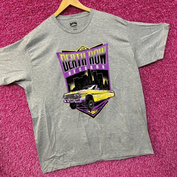 Death Row Records 213 LBC Skyline Low Rider Hip Hop Tee XL - Picture 3 of 5